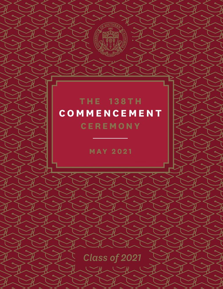 USC Commencement Program Los Angeles Coliseum